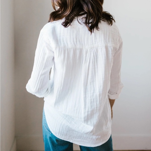 CP SHADES Joss Double Cotton Gauze Button Down Shirt - Picture 2 of 8